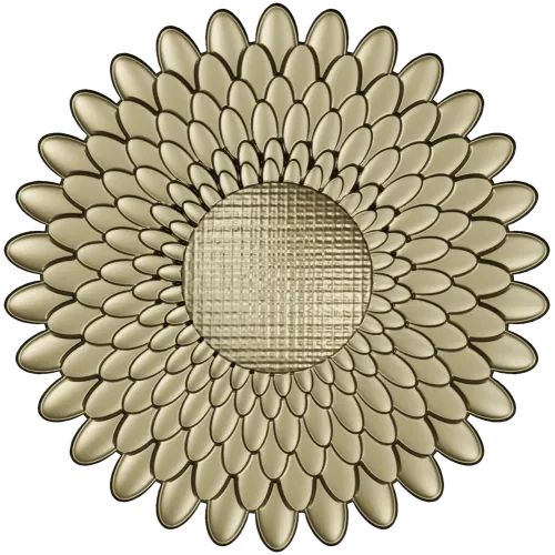 Sunburst Rosette 3D STL for CNC