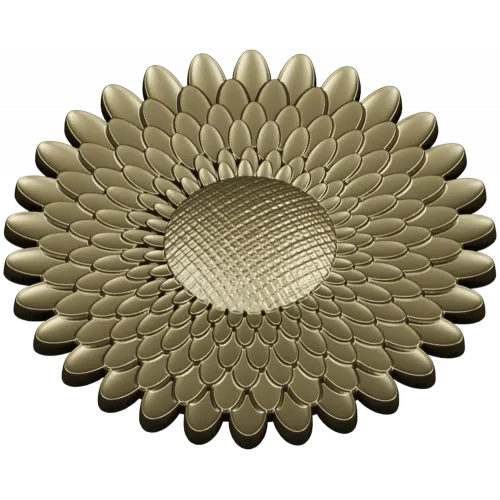 Sunburst Rosette 3D STL for CNC