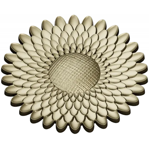 Sunburst Rosette 3D STL for CNC