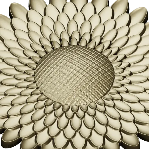 Sunburst Rosette 3D STL for CNC