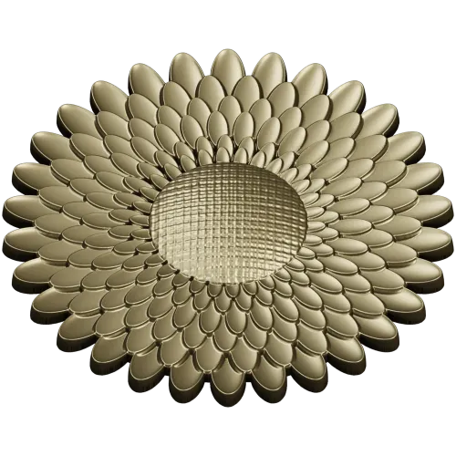 Sunburst Rosette 3D STL for CNC