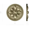 Regal Fleur Rosette - decorative round rosette STL for CNC milling