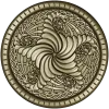 Spiral Acanthus Rosette STL 3D model for CNC