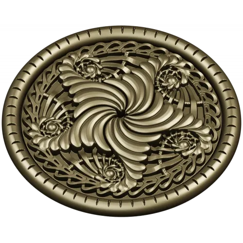 Spiral Acanthus Rosette STL 3D model for CNC