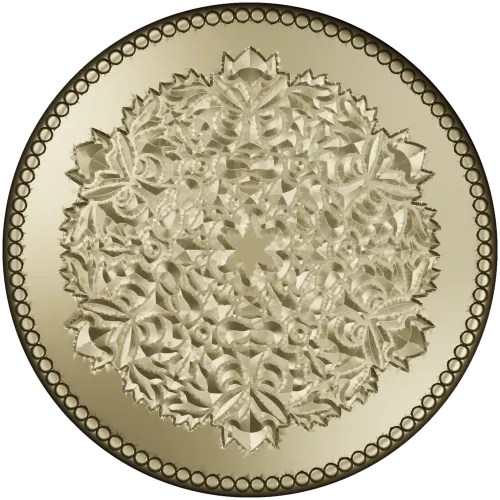 Circular Floral Rosette - STL 3D model for CNC milling