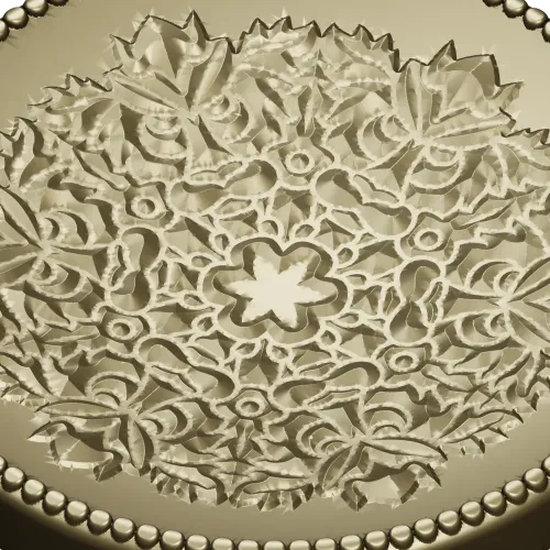 Circular Floral Rosette - STL 3D model for CNC milling