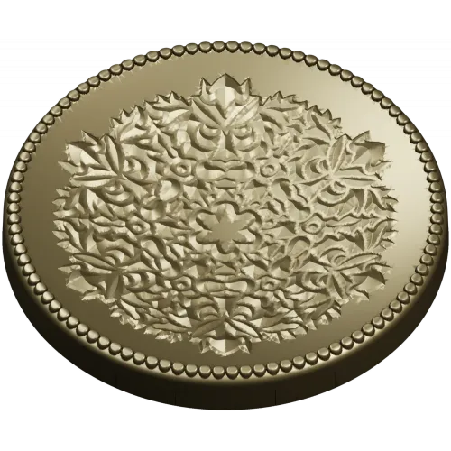 Circular Floral Rosette - STL 3D model for CNC milling