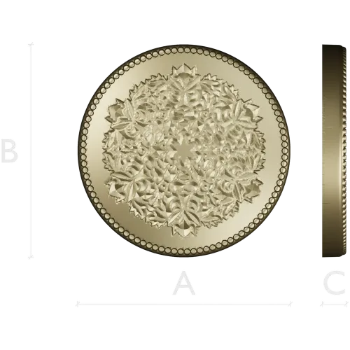 Circular Floral Rosette - STL 3D model for CNC milling