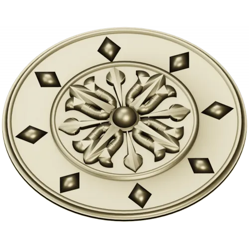 Aurelian Rosette - high-detail STL 3D model for CNC carving