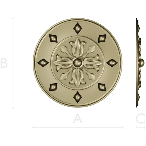 Aurelian Rosette - high-detail STL 3D model for CNC carving