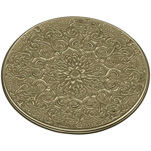 Ornate Circular Rosette - STL 3D Model for CNC Milling