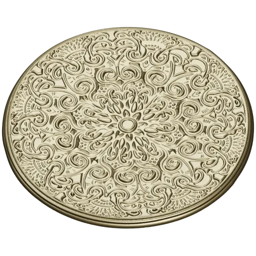 Ornate Circular Rosette - STL 3D Model for CNC Milling