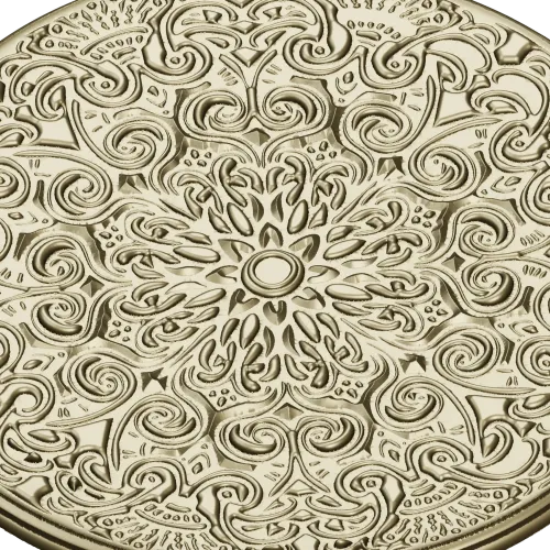 Ornate Circular Rosette - STL 3D Model for CNC Milling