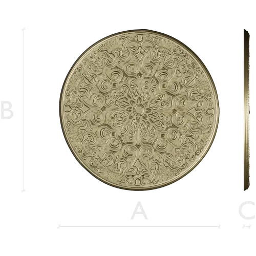 Ornate Circular Rosette - STL 3D Model for CNC Milling