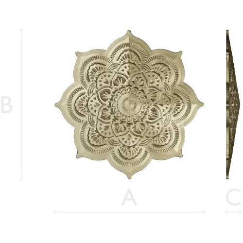 Лотосная мандала - декоративная rosette в формате STL для ЧПУ