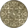 Circular Floral Rosette STL 3D Model for CNC