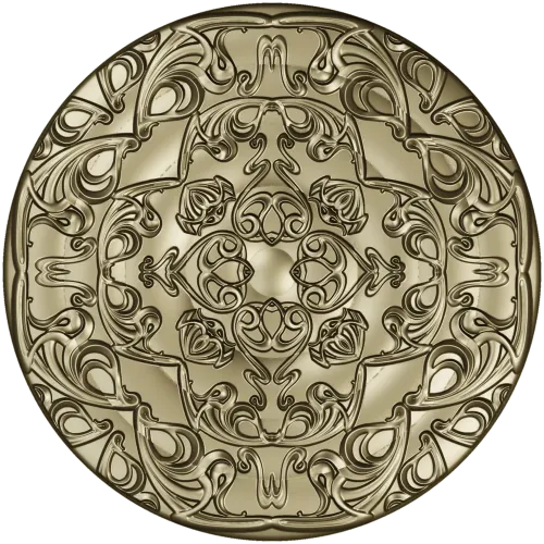 Circular Floral Rosette STL 3D Model for CNC