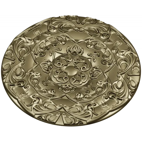 Circular Floral Rosette STL 3D Model for CNC