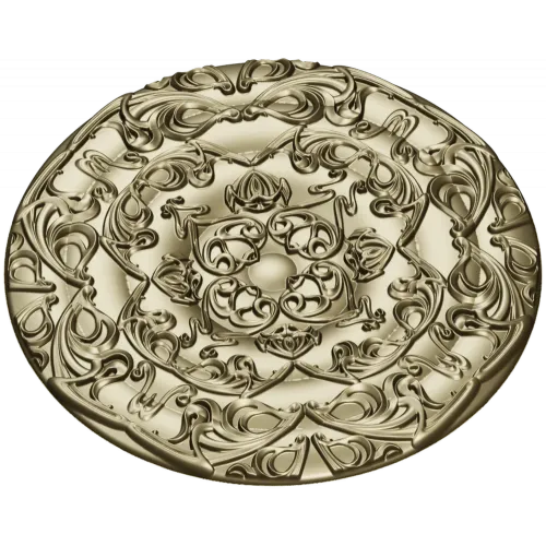 Circular Floral Rosette STL 3D Model for CNC