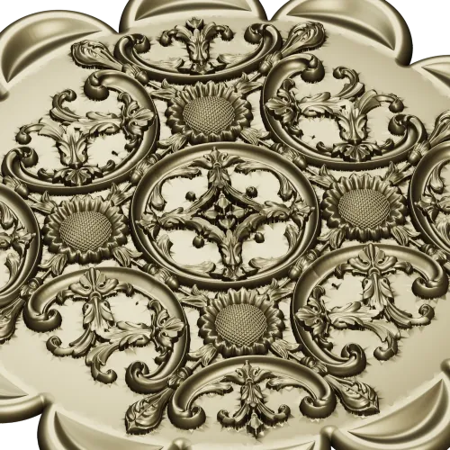 Розетка акантовая - 3D STL модель для ЧПУ