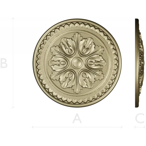 Acanthus Rosette STL 3D Model for CNC Router