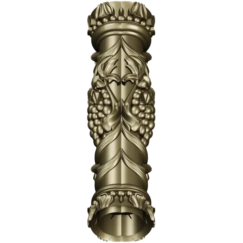 Grapevine Carved Baluster - STL 3D Model for CNC