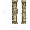 Grapevine Carved Baluster - STL 3D Model for CNC
