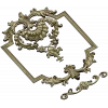 Baroque Shell Cartouche STL 3D model for CNC milling