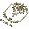 Baroque Shell Cartouche STL 3D model for CNC milling