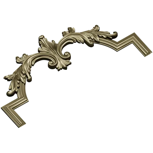 Baroque Acanthus Crest - STL 3D Model for CNC Routing