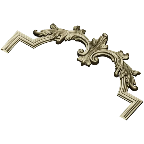 Baroque Acanthus Crest - STL 3D Model for CNC Routing