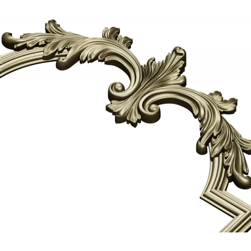 Baroque Acanthus Crest - STL 3D Model for CNC Routing