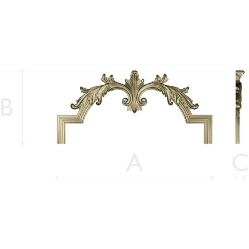 Baroque Acanthus Crest - STL 3D Model for CNC Routing
