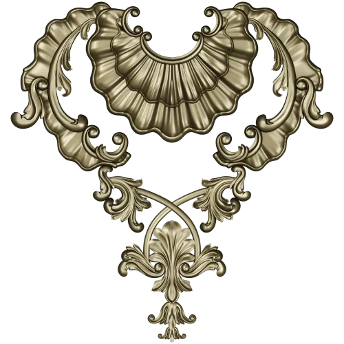 Rococo Shell & Acanthus Centerpiece - STL 3D Model for CNC