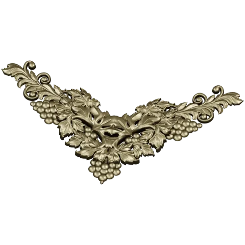 Rococo Grapevine Corner STL - 3D Model for CNC Milling