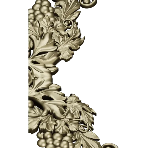 Rococo Grapevine Corner STL - 3D Model for CNC Milling