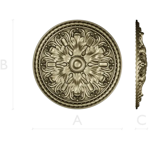 Acanthus Rosette STL for CNC