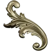 Acanthus Scroll STL - High-Relief Decorative Applique for CNC