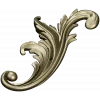 Acanthus Scroll STL - High-Relief Decorative Applique for CNC