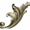 Acanthus Scroll STL - High-Relief Decorative Applique for CNC