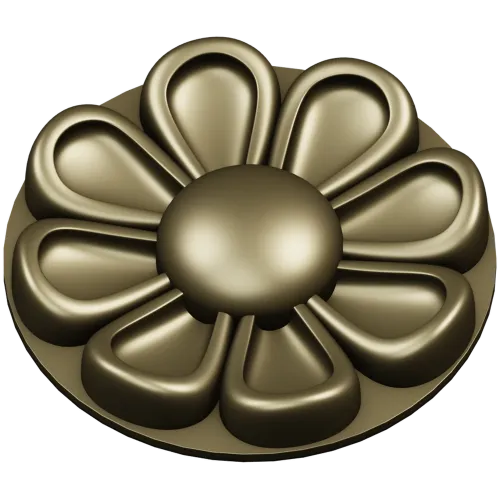 Circular Floral Rosette STL for CNC Milling