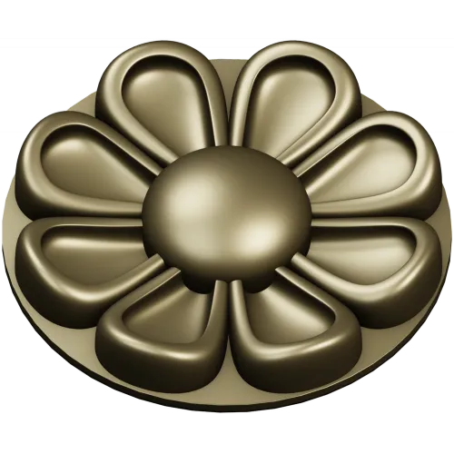 Circular Floral Rosette STL for CNC Milling