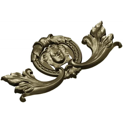 Картуш с женским лицом - 3D модель STL для ЧПУ