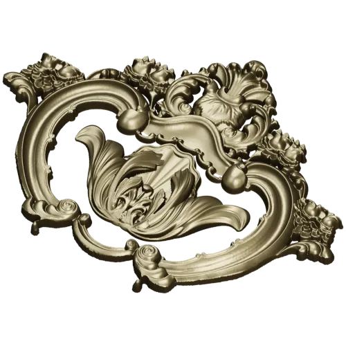 Картуш "Тюльпан Барокко" - 3D модель STL для ЧПУ