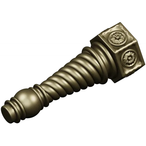 Spiral Turned Furniture Leg - STL 3D Model for CNC Milling