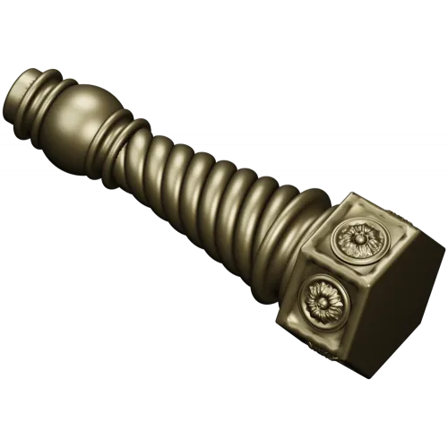Spiral Turned Furniture Leg - STL 3D Model for CNC Milling