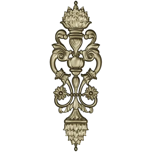 Pompadour Acanthus Applique - STL 3D model for CNC