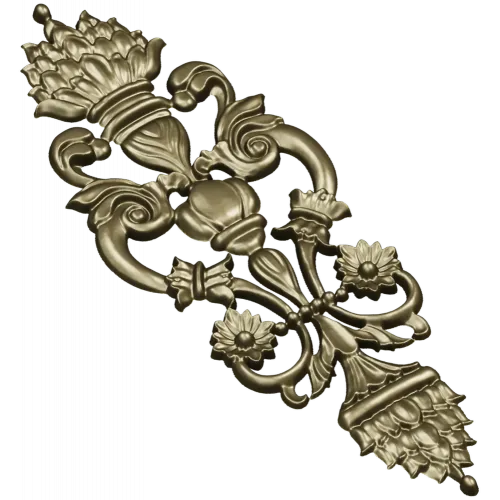 Pompadour Acanthus Applique - STL 3D model for CNC