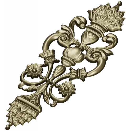 Pompadour Acanthus Applique - STL 3D model for CNC