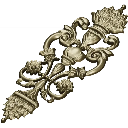 Pompadour Acanthus Applique - STL 3D model for CNC